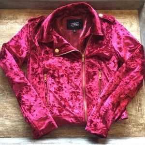 Girls Urban Retro Crushed Velvet Jacket
